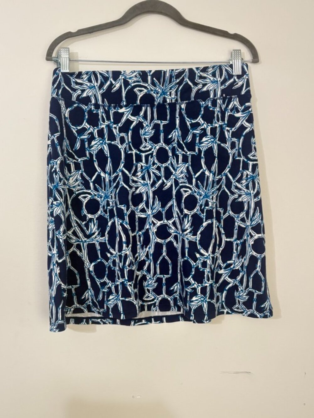 Women's Lilly Pulitzer Brenna Pull On Skirt High Tide Navy Lucy Bamboo size M - Picture 8 of 10